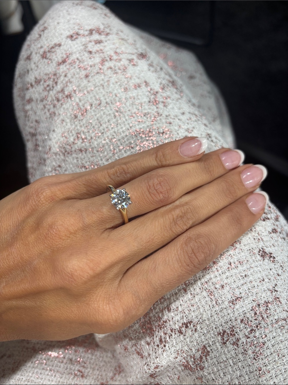 14k Yellow Gold Solitaire Lab Diamond Engagement Ring - Classic Sparkle